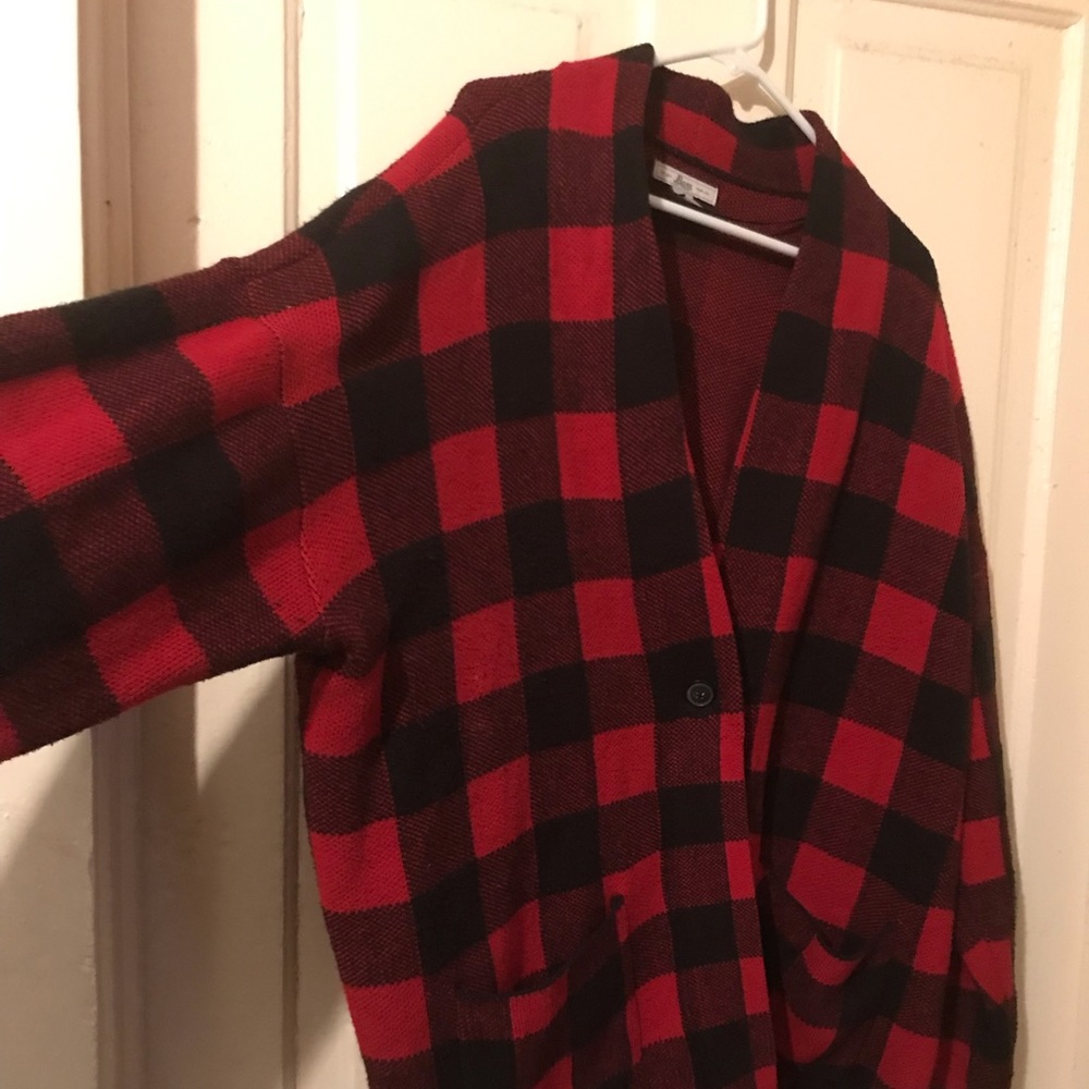 Bass Hunter’s Plaid Cardigan Sweater